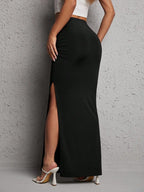 Women’s Side Slit Bodycon Maxi Skirt